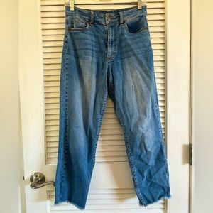 Joes Jeans size 28 straight leg distressed hem